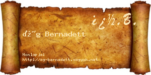 Ág Bernadett névjegykártya